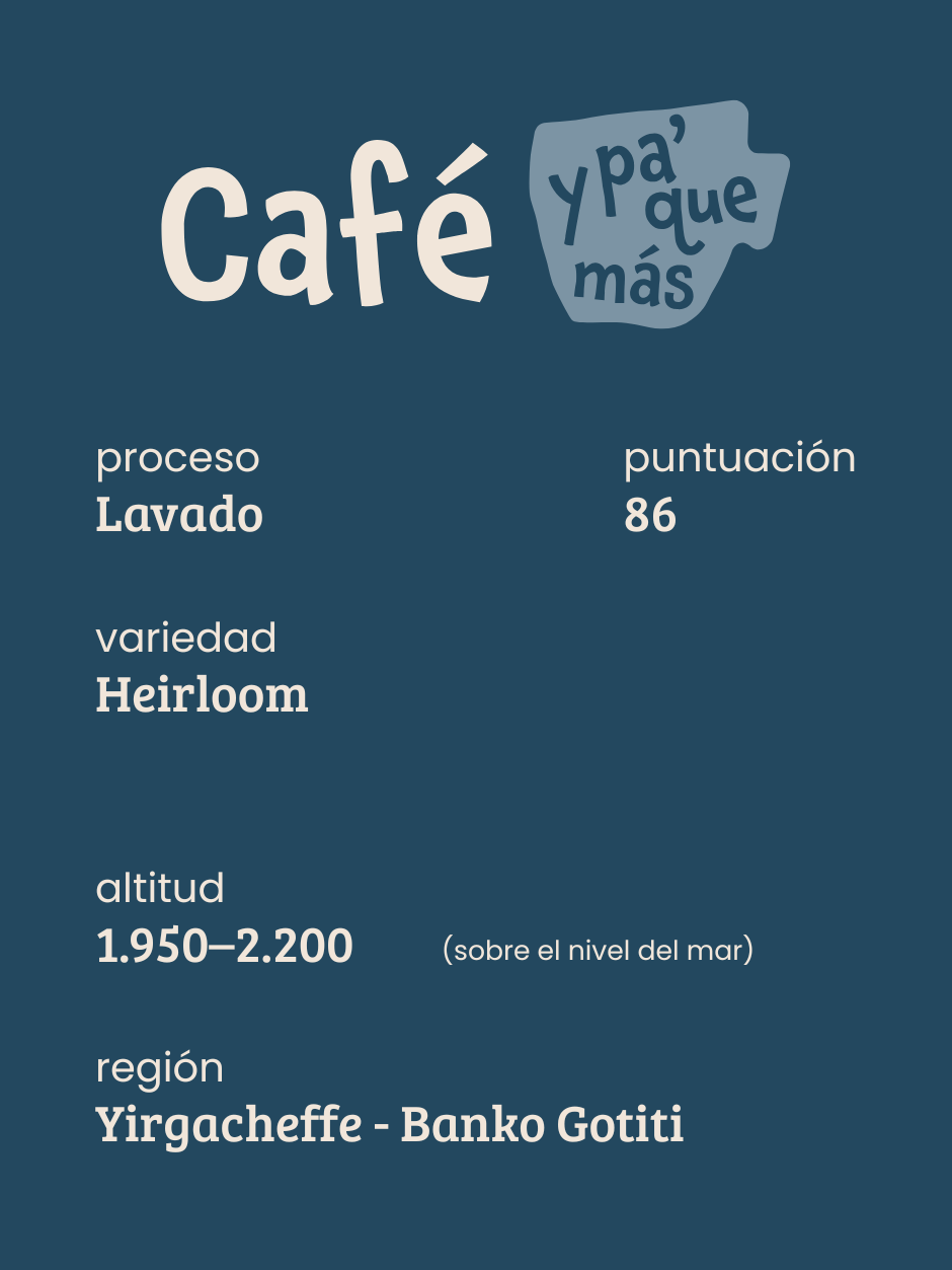 Etiopía Yirgacheffe Banko Gotiti Descafeinado